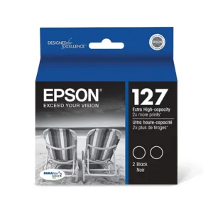 Epson T127s Black Extra High Yield Ink Cartridge, 2/Pack (T127120-D2)