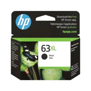 HP 63XL Black High Yield Ink Cartridge, Prints Up to 430 Pages (F6U64AN#140)